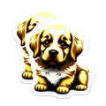(2 Pack) Golden Retriever Puppy Magnets - Adorable Dog Lover Kitchen Accent - Canine Pet Refrigerator Decoration - 5 Inches On Longest Side - Thick Durable Magnet - Made in USA - MAG21620