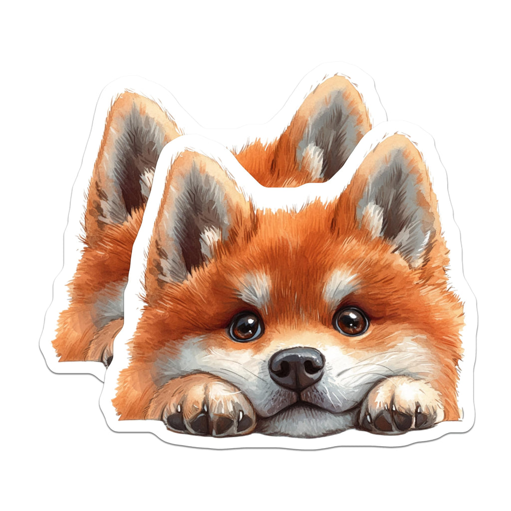 (2 Pack) Shiba Inu Magnets - Cute Dog Art - Fridge Decoration - 5" On Longest Side - Premium Magnet - for Cars, Refrigerators, Toolboxes, Lockers - Made in USA - MAG15084