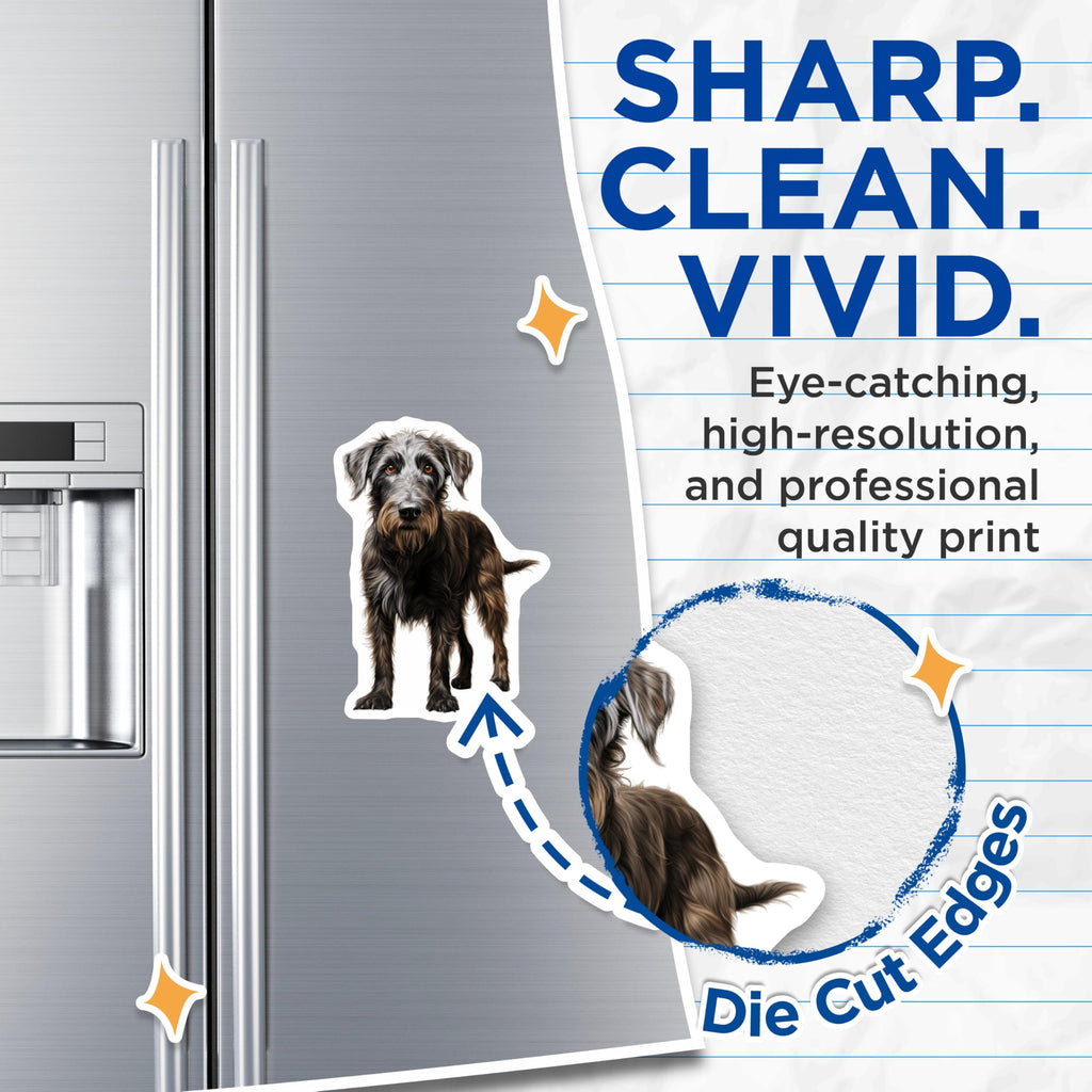 (2 Pack) Schnauzer Dog Magnets - Wire Haired Pet Art - Dog Lover Refrigerator Decor - 5 Inches On Longest Side - Thick Durable Magnet - Made in USA - MAG28706
