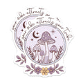 (2 Pack) Mushroom Magnets - Vibe Attracts Tribe - Boho Refrigerator Magnets - 5" On Longest Side - Premium Magnet - for Cars, Refrigerators, Toolboxes, Lockers - Made in USA - MAG18855
