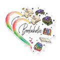 (2 Pack) Bookaholic Magnets - Book Lover Decor Magnets - Cute Reading Magnets for Book Worms- 5" On Longest Side - for Fridges, Toolboxes, Cars - Made in USA - MAG2864