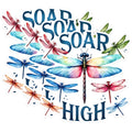 (3 Pack) Dragonfly Decals - Soar High - Laptop Decals - 3 Inches On Longest Side - Easy Peel & Apply - Made in USA - 3MCS1518