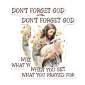 (2 Pack) Christian Jesus Magnets - Jesus with Lamb Inspirational Faith Saying - Religious Scripture Refrigerator Locker Decor - 5 Inches On Longest Side - Thick Durable Magnet - Made in USA - MAG20043