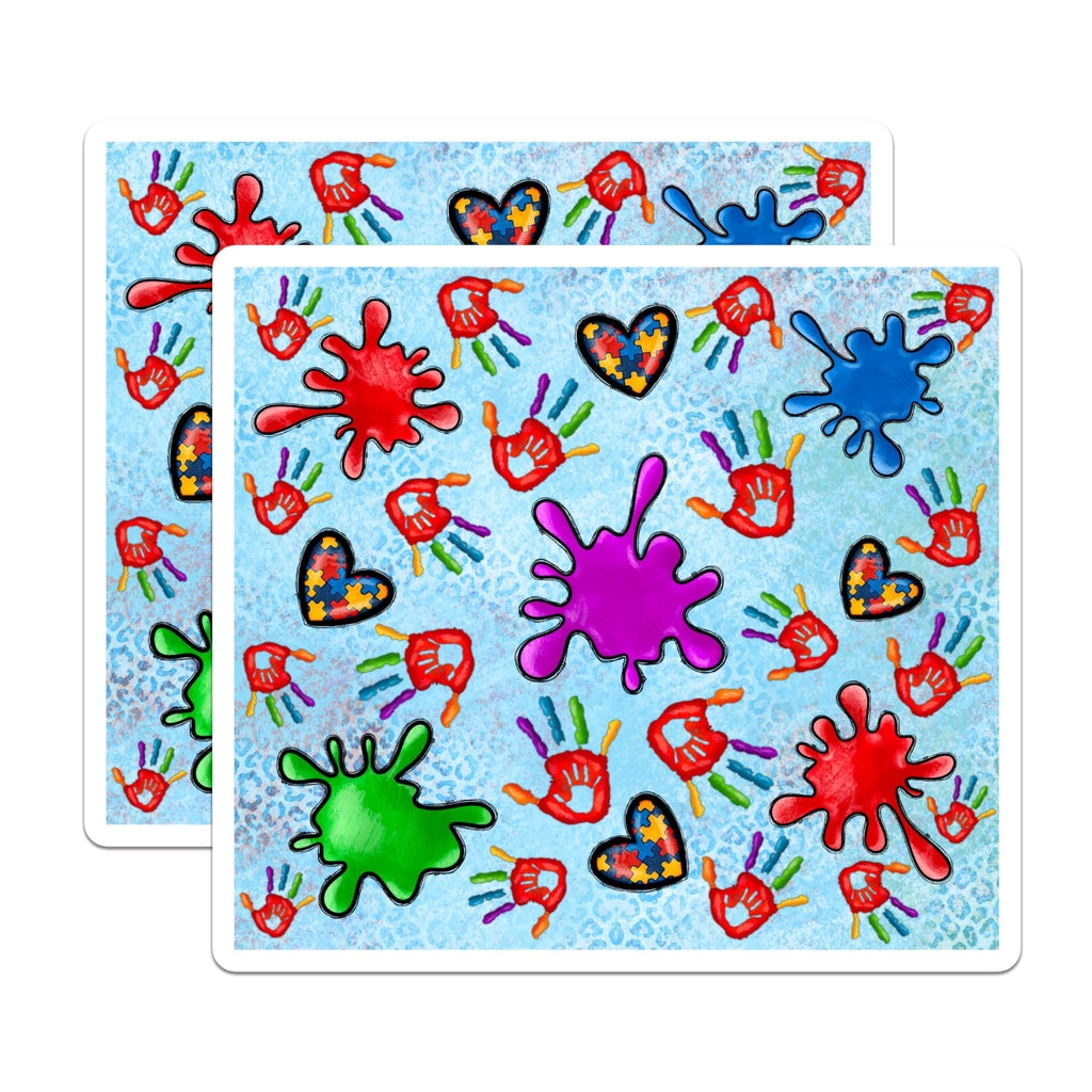 (2 Pack) Autism Awareness Magnets - Puzzle Piece Heart - Neurodiversity Advocate - Special Education Teacher - 5 Inches On Longest Side - Thick Durable Magnet - Made in USA - MAG29335