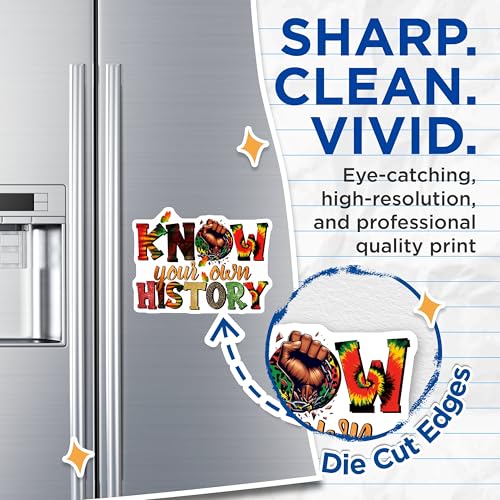 (2 Pack) Know Your Own History Magnets - Inspirational Quote - Educational Decor - 5" On Longest Side - for Cars, Fridges, Toolboxes - Made in USA - MAG7853