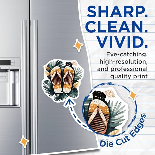 (2 Pack) Summer Flip Flops Magnets Magnets - Beach House Decor - 5" On Longest Side - Made in USA - Sticks to Refrigerators & Metal Surfaces - MAG9331