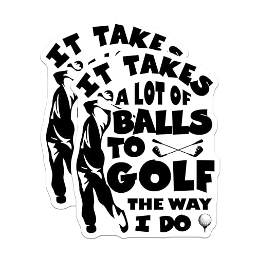 (2 Pack) Golfing Enthusiast Magnets Magnets - Humorous Golf Quotes - Hobby Golf Decoration - 5" On Longest Side - Made in USA - Sticks to Refrigerators & Metal Surfaces - MAG8917
