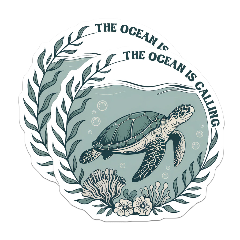 (2 Pack) Sea Turtle Magnets - Ocean Lover Decor - Nautical Refrigerator Magnets - 5" On Longest Side - Premium Magnet - for Cars, Refrigerators, Toolboxes, Lockers - Made in USA - MAG17833