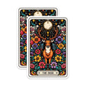 (2 Pack) Deer Themed Magnets - Artistic Animal Magnets - Colorful Flower Magnets - 5" On Longest Side - for Cars, Fridges, Toolboxes - Made in USA - MAG4451