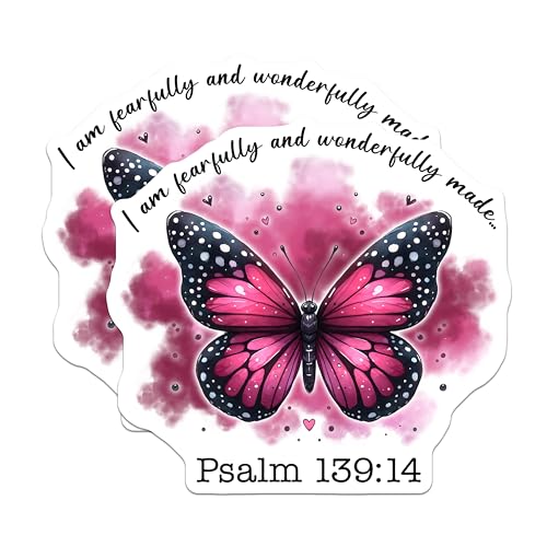 (2 Pack) Psalm 139:14 Magnet - Inspirational Decor - Motivational Quote - 5" On Longest Side - Sticks to Smooth Flat Surfaces - Made in USA - MAG9734