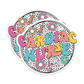 (2 Pack) Cardiac Nurse Stickers - Nurse Appreciation - 5" On Longest Side - Sticks to Smooth Flat Surfaces - Made in USA - BMCS9142 - BMCS9142