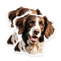 (2 Pack) Springer Spaniel Dog Magnets - Smiling Dog Head Art - Pet Owner Fridge Decor - Animal Lover Accessory - 5 Inches On Longest Side - Thick Durable Magnet - Made in USA - MAG37493