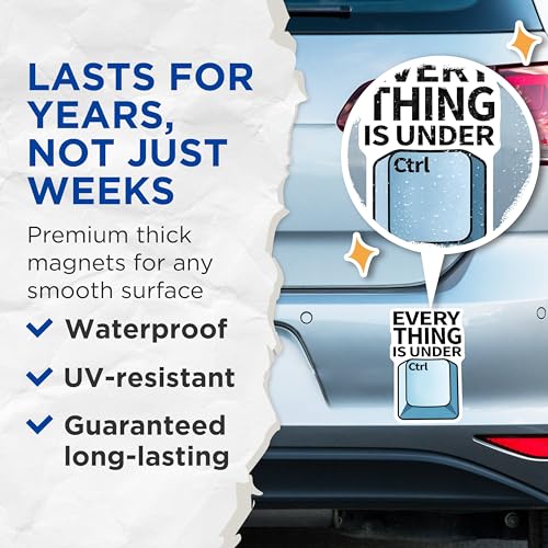 (2 Pack) Everything Under Control Magnets - 5" On Longest Side - for Cars, Fridges, Toolboxes - Made in USA - MAG7419