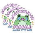 (3 Pack) Emotionally Fragile Decals - Crying Frog - Handle with Care Sticker - 3 Inches On Longest Side - Easy Peel & Apply - Made in USA - 3MCS0227