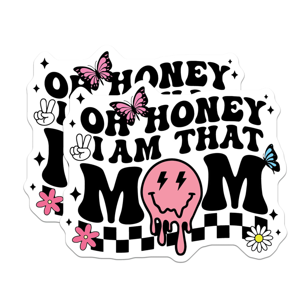 (2 Pack) Mama Stickers - 5" On Longest Side - Sticks to Smooth Flat Surfaces - Made in USA - BMCS9005 - BMCS9005