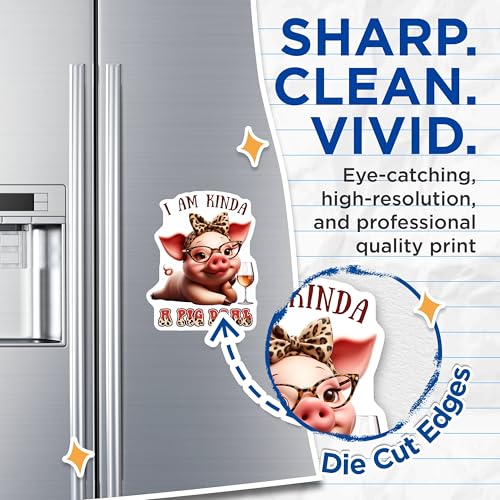 (2 Pack) I Am Kinda A Pig Deal Magnets - 5" On Longest Side - for Cars, Fridges, Toolboxes - Made in USA - MAG7947