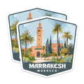 (2 Pack) Marrakech Morocco Magnets - Koutoubia Mosque Minaret - Moroccan Travel Souvenir - Refrigerator Decor Art - 5 Inches On Longest Side - Thick Durable Magnet - Made in USA - MAG19691