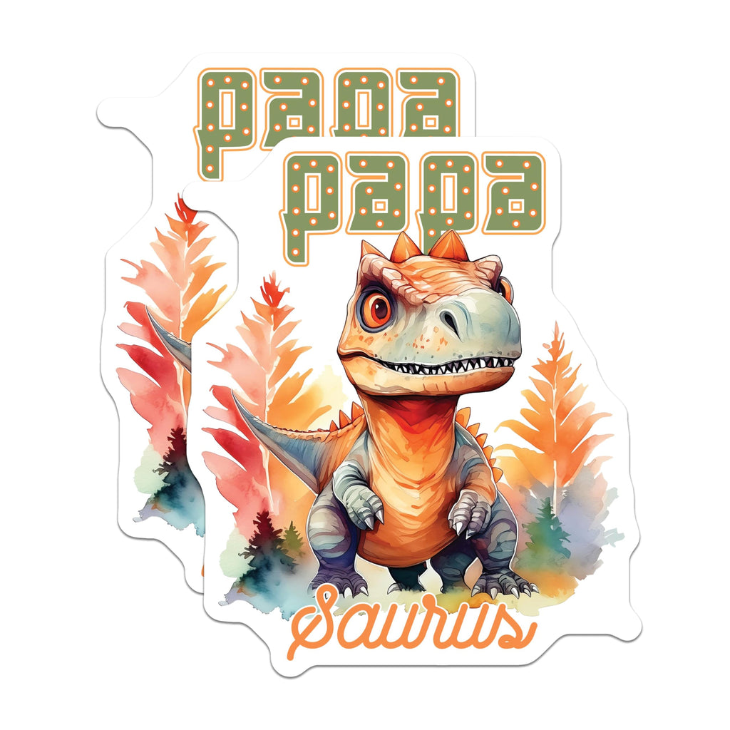 (2 Pack) Papasaurus Magnets - Dinosaur Magnets - Cute Dino Magnets for Dad - 5" On Longest Side - for Cars, Fridges, Toolboxes - Made in USA - MAG4205
