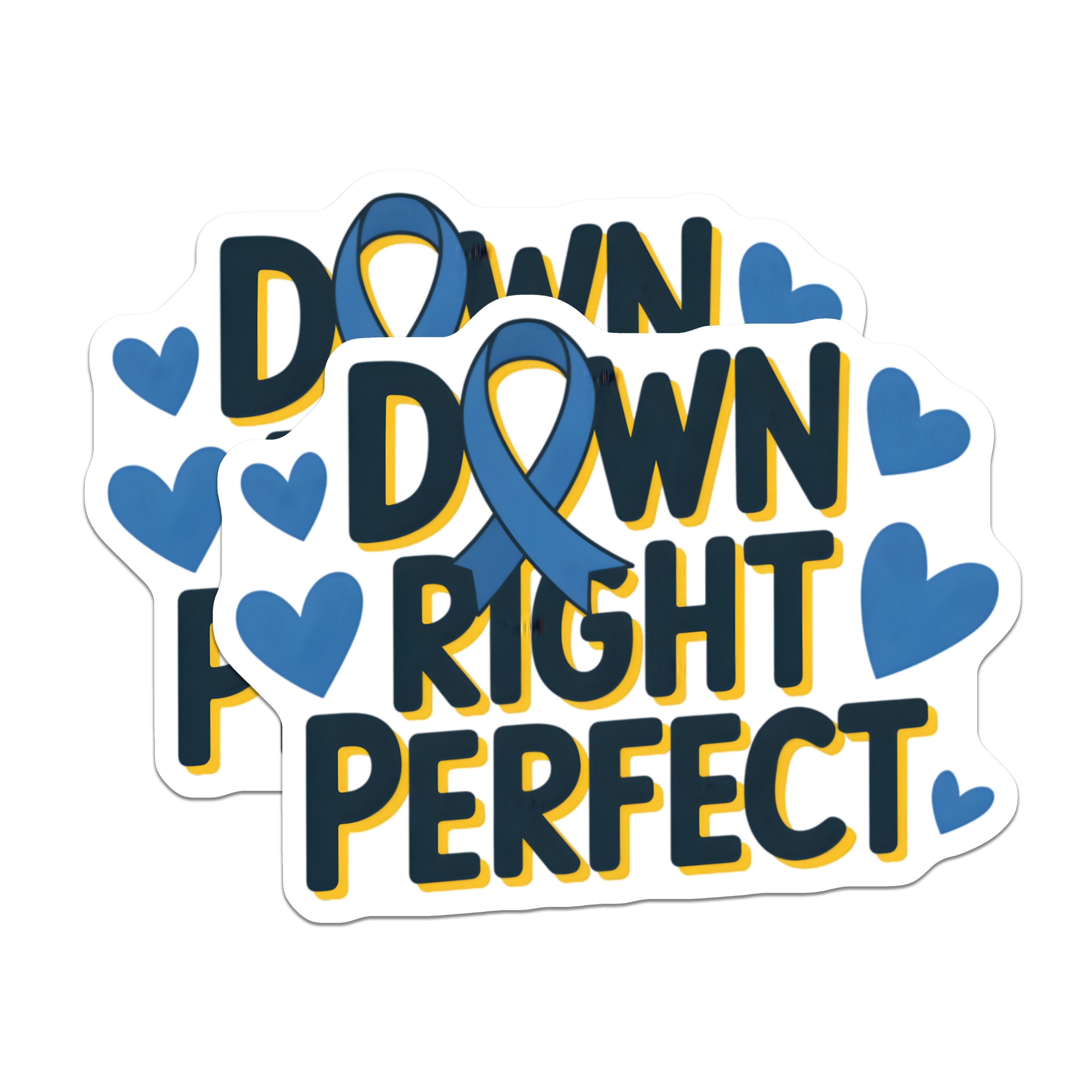 (2 Pack) Down Syndrome Awareness Magnets - Inclusion Advocacy Decor - Special Needs Support Affirmation Refrigerator Decal - 5 Inches On Longest Side - Thick Durable Magnet - Made in USA - MAG39558