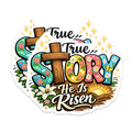 (2 Pack) He is Risen Magnets - Easter Christian Decor - True Story Scripture Art - Spring Faith Celebration - 5 Inches On Longest Side - Thick Durable Magnet - Made in USA - MAG23016