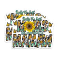 (2 Pack) Mimis Mamaw Magnets - Promoted to Mamaw Sunflower - Western Grandmother Country Refrigerator - 5 Inches On Longest Side - Thick Durable Magnet - Made in USA - MAG28179