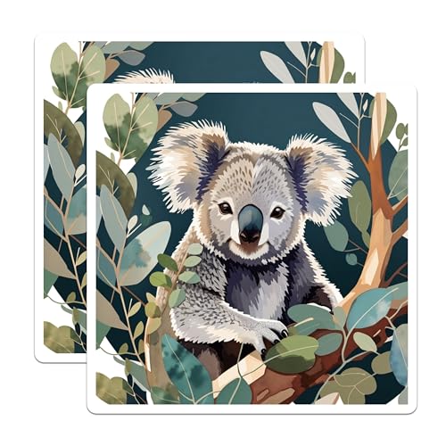 (2 Pack) Koala Bear Magnets Magnets - Cute Koala Animal Decor - 5" On Longest Side - Made in USA - Sticks to Refrigerators & Metal Surfaces - MAG8690