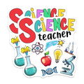(2 Pack) Science Teacher Stickers - Educational - Classroom Decor - Science Fun Decals - Teaching Supplies Decals - 5" On Longest Side - Sticks to Smooth Flat Surfaces - Made in USA - BMCS7836