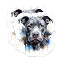 (2 Pack) Pitbull Magnets - Watercolor Dog Art Appliance Decor - Pit Bull Mom Dad Home Fridge Locker Display - 5 Inches On Longest Side - Thick Durable Magnet - Made in USA - MAG24423