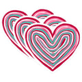 (3 Pack) Striped Heart Decals - Colorful Heart Sticker - Laptop Decal - 3 Inches On Longest Side - Easy Peel & Apply - Made in USA - 3MCS2223