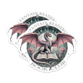 (2 Pack) Fantasy Readers Book Club Stickers - Dragon Magic - Bookish Art - 5" On Longest Side - Sticks to Smooth Flat Surfaces - Made in USA - BMCS7194