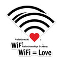 (2 Pack) Relationship Status Magnets - WiFi Love - Cute Relationship Decor - 5" On Longest Side - for Cars, Fridges, Toolboxes - Made in USA - MAG6749