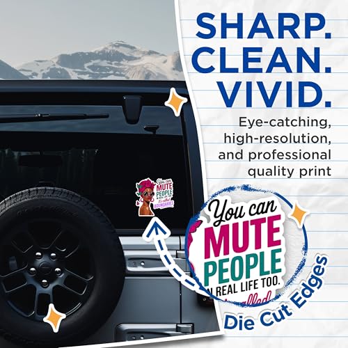 (2 Pack) Inspirational Quote Stickers - Empowerment Stickers - Positive Affirmation Stickers Empower Boundaries - 5" On Longest Side - Sticks to Any Smooth Flat Surface - Made in USA - BMCS2859