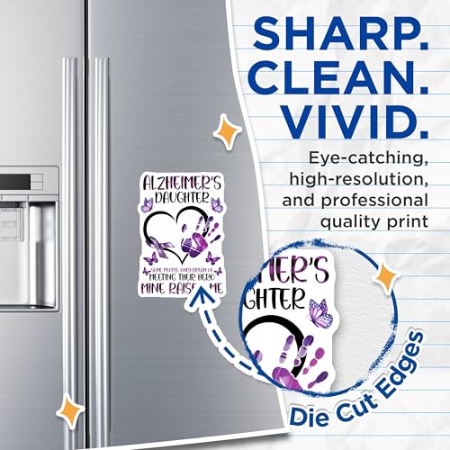 (2 Pack) Hero Raised Me Magnet - Purple Butterfly Support - 5" On Longest Side - Sticks to Smooth Flat Surfaces - Made in USA - MAG9788