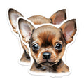 (2 Pack) Chihuahua Puppy Magnets - Cute Dog Lover - Fridge Decor Pet Owner - 5 Inches On Longest Side - Thick Durable Magnet - Made in USA - MAG28847