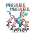 (2 Pack) Papasaurus Stickers - Funny Dinosaur Grandpa - Grandpa for Kids - 5" On Longest Side - Sticks to Smooth Flat Surfaces - Made in USA - BMCS7472