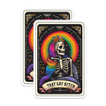 (2 Pack) Rainbow Pride Skeleton Magnets - LGBTQ Skeleton Art - Colorful Skull Magnet - 5" On Longest Side - for Cars, Fridges, Toolboxes - Made in USA - MAG4438