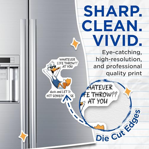 (2 Pack) Humorous Cartoons Magnet - 5" On Longest Side - Sticks to Smooth Flat Surfaces - Made in USA - MAG9708