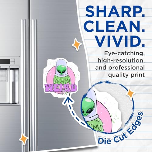 (2 Pack) Alien Magnets - Alien Decor - Alien Art - Alien Sticker - 5" On Longest Side - for Cars, Fridges, Toolboxes - Made in USA - MAG7764