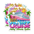 (2 Pack) Mother Daughter Cruise Magnets - 2025 Cruise Vacation - Making Memories Together - 5 Inches On Longest Side - Thick Durable Magnet - Made in USA - MAG30166