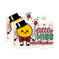 (2 Pack) Little Miss Overthinker Magnets - Funny Thinking Decal - Mental Health Humor Decor - Quirky Fridge Accessory - 5 Inches On Longest Side - Thick Durable Magnet - Made in USA - MAG39177
