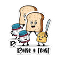 (2 Pack) Raise a Toast Magnets - Cute Kitchen Decor - 5" On Longest Side - for Cars, Fridges, Toolboxes - Made in USA - MAG7623