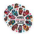 (2 Pack) Best Around Magnets - Appreciation Decor - Hands Down Magnet Set - 5" On Longest Side - Premium Magnet - for Cars, Refrigerators, Toolboxes, Lockers - Made in USA - MAG15179