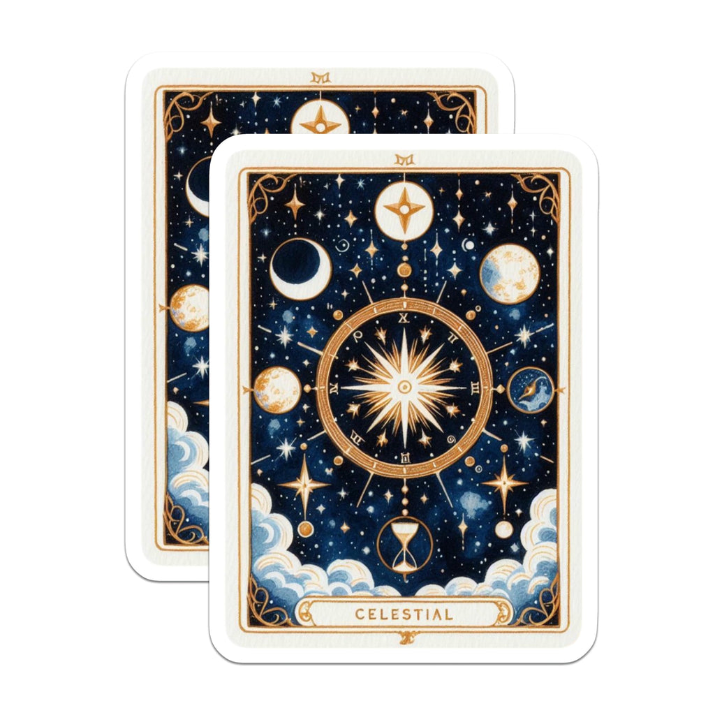(2 Pack) Celestial Art Magnets - Astrology Space Decor - Celestial Artwork Magnets - 5" On Longest Side - Premium Magnet - for Cars, Refrigerators, Toolboxes, Lockers - Made in USA - MAG15094