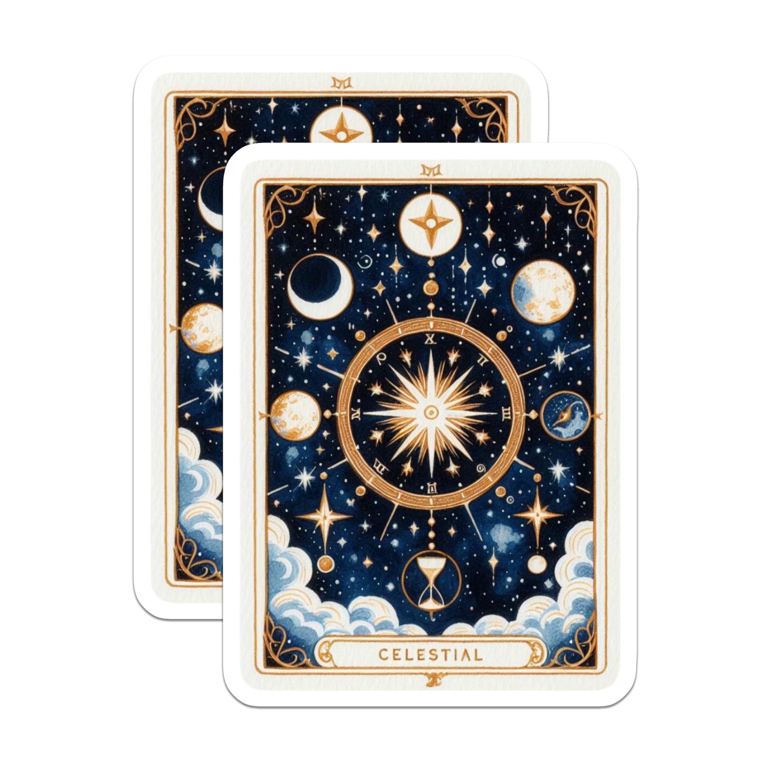 (2 Pack) Celestial Art Magnets - Astrology Space Decor - Celestial Artwork Magnets - 5" On Longest Side - Premium Magnet - for Cars, Refrigerators, Toolboxes, Lockers - Made in USA - MAG15094