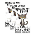 (3 Pack) Grumpy Cat Decals - Funny Sarcastic Cat - Do Not Disturb Decal - 3 Inches On Longest Side - Easy Peel & Apply - Made in USA - 3MCS6494