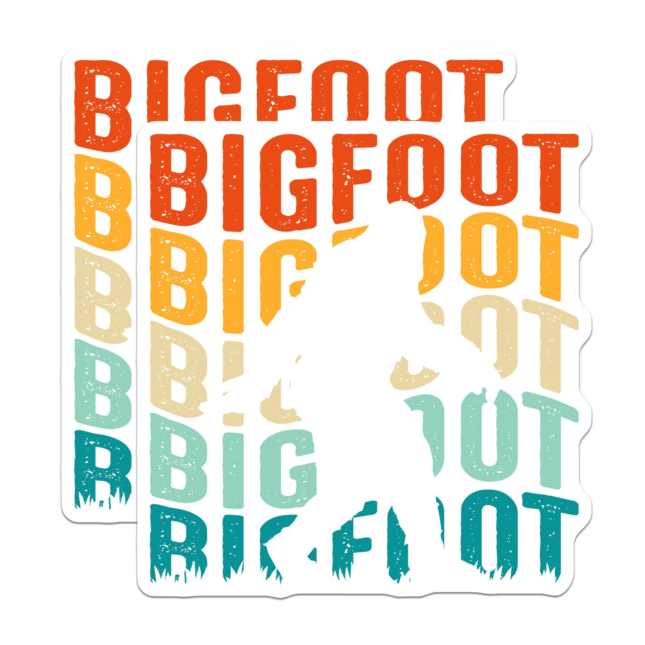 (2 Pack) Bigfoot Magnets - Sasquatch Fridge Magnets - Cryptozoology Home Decor - 5" On Longest Side - Premium Magnet - for Cars, Refrigerators, Toolboxes, Lockers - Made in USA - MAG18673