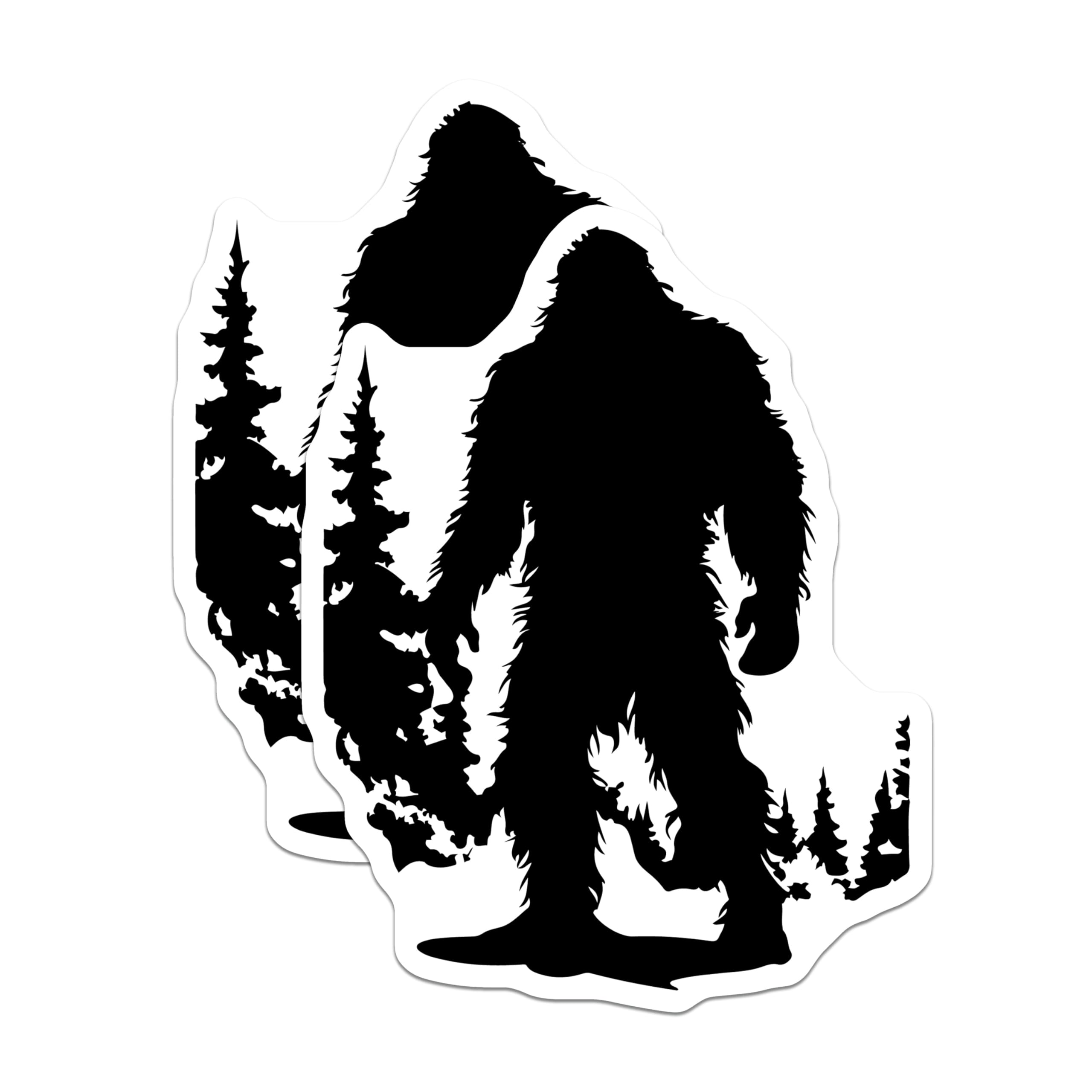 (2 Pack) Bigfoot Magnets - Sasquatch Forest Creature - Cryptid Legend Decor - Outdoor Adventure - 5 Inches On Longest Side - Thick Durable Magnet - Made in USA - MAG22354
