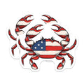 (2 Pack) American Flag Crab Stickers - Patriotic Decal - USA Flag Crab Design - 5" On Longest Side - Sticks to Smooth Flat Surfaces - Made in USA - BMCS8641