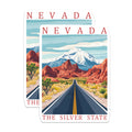 (2 Pack) Nevada State Magnets - Road Trip Decor - The Silver State Souvenir - 5" On Longest Side - Premium Magnet - for Cars, Refrigerators, Toolboxes, Lockers - Made in USA - MAG18342