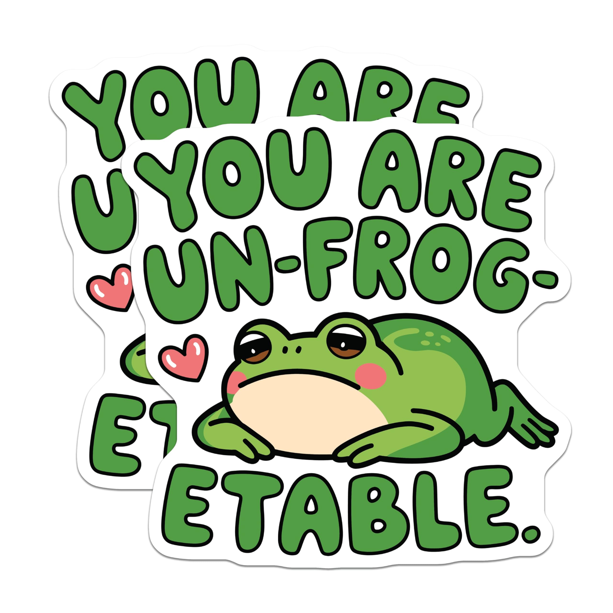 (2 Pack) Funny Frog Magnets - Unfrogettable Frog Meme - Cute Fridge Magnets - 5" On Longest Side - Premium Magnet - for Cars, Refrigerators, Toolboxes, Lockers - Made in USA - MAG16750